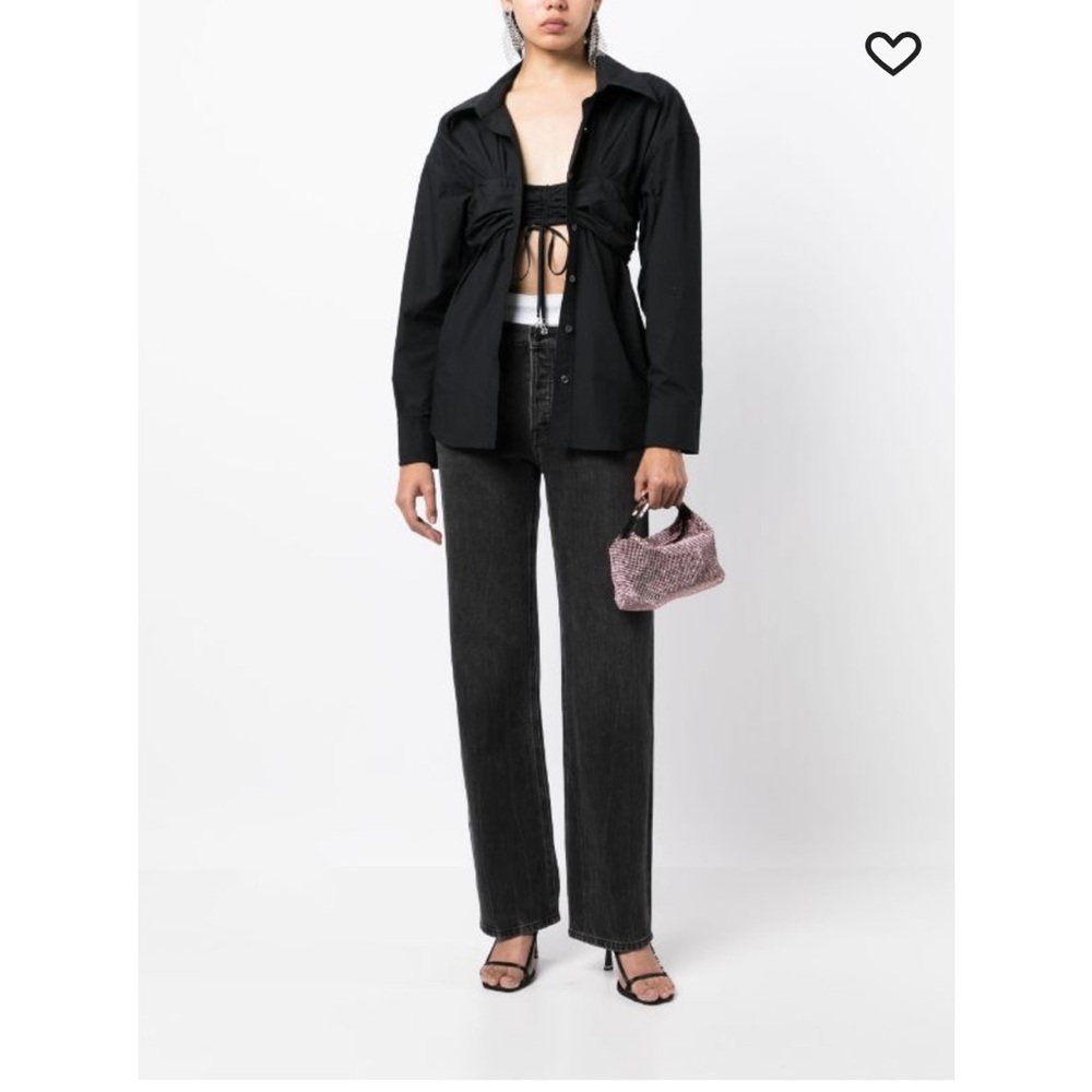 Alexander Wang ruched-detail cotton shirt
